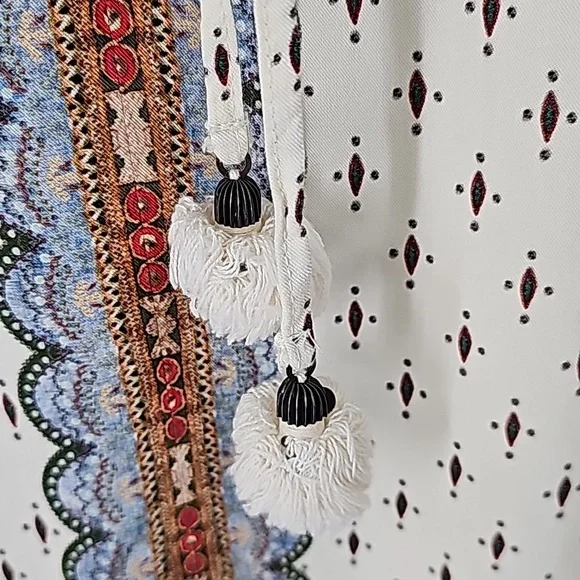 FARM Rio Anthropologie Diana Peasant Pullover Top XL - Picture 11 of 14